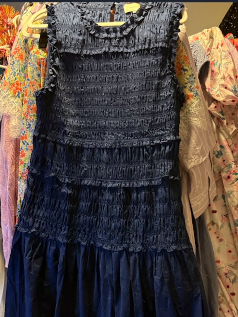 Ivy City Simone Dress in Navy XL